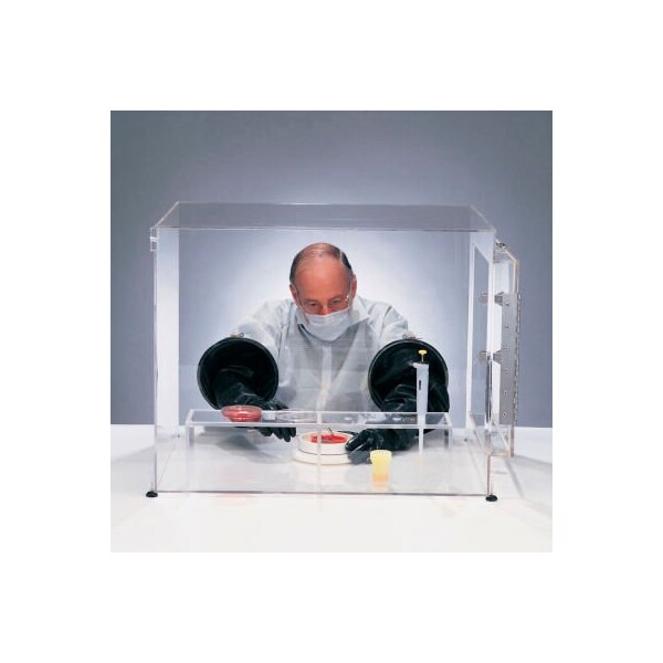 Bel-Art H50026-0000 sidENTRY Glove Box, Acrylic, 30"L x 24"W x 24"H H50026-0000 - main